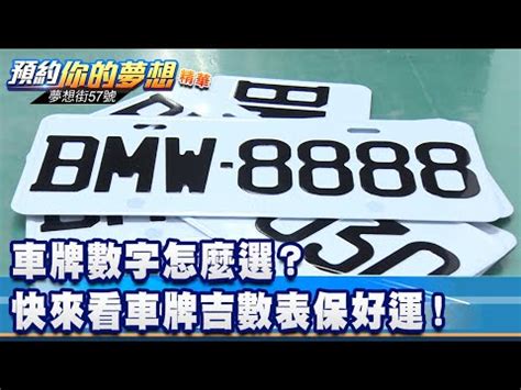 車牌號碼數字吉凶表|【車牌號碼 吉】從車牌號碼看吉運！超神準車牌號碼吉凶對照表